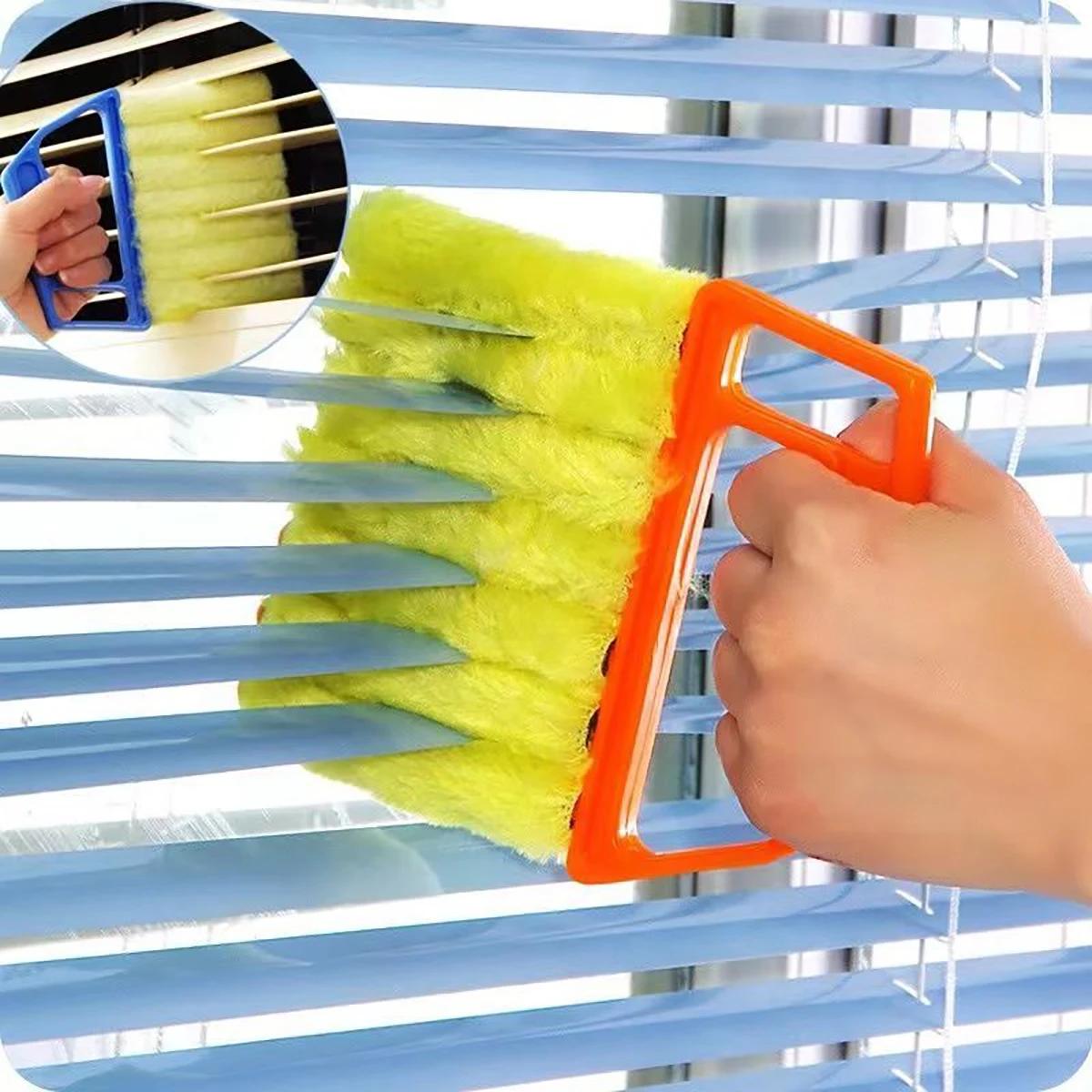 WashableLouverCurtainWindowCleanerBrushDetachableMicrofiberDust