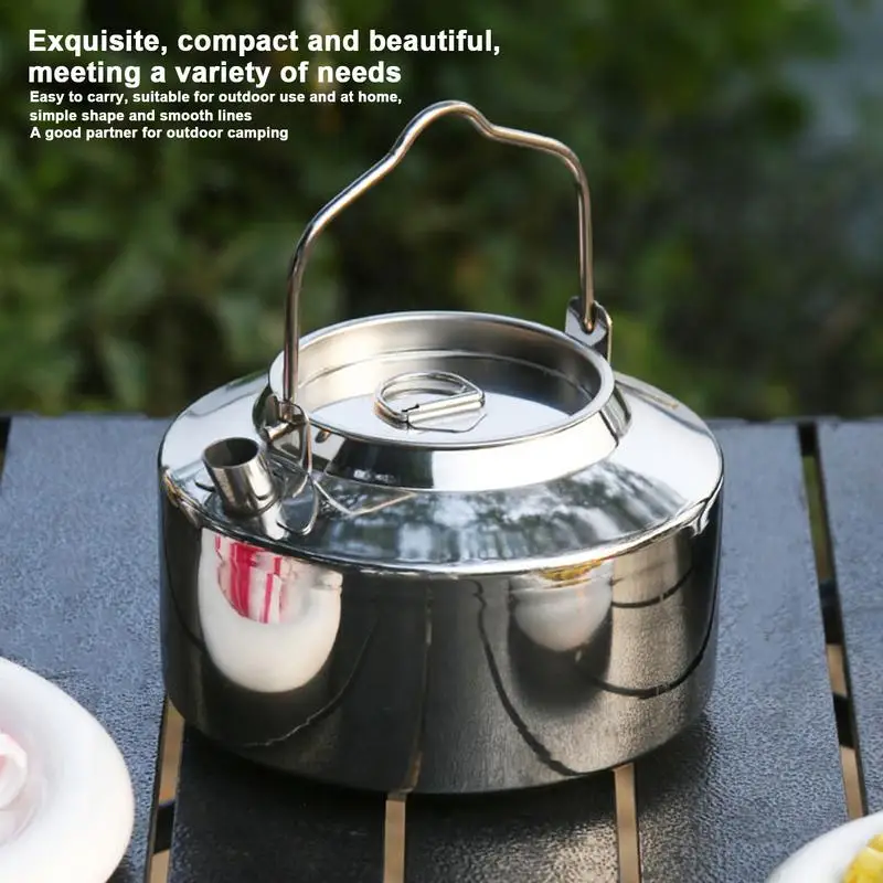 304 Stainless Steel Boiling Kettle 1.4L Capacity Kettle Fast Heating Winter Hot Water Tea Coffee Pot Handheld Portable
