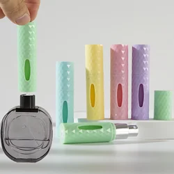 Compact Refillable Diamond Perfume Bottle, 5ml - Eco - Friendly Travel Companion - Plastic (Pink)