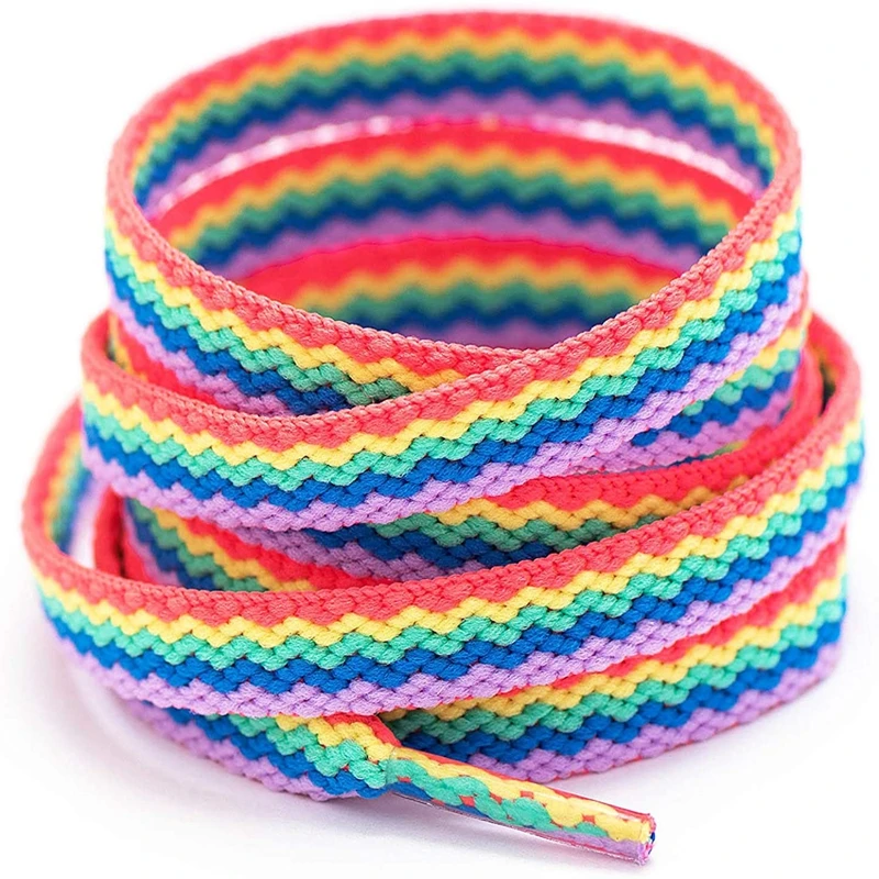 1Pair 120cm Three Strand Cotton Rope Colored Thick String Shoelace 0.8cm  Wide Circular Running Sneakers Shoelace - AliExpress