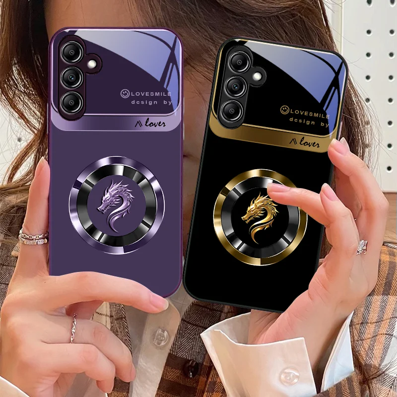 Elegant Ring Chinese Loong Glass Phone Case
