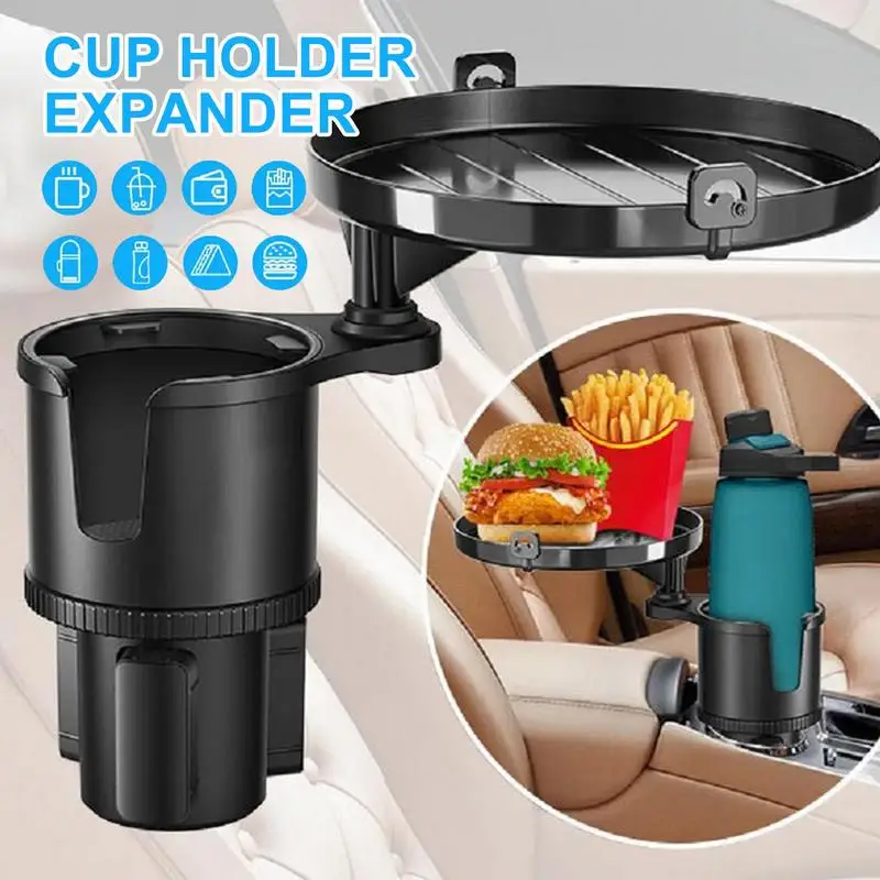 

Car Cup Holder 360 Rotatable Adjustable Automotive Cup Holder Expander Car Table Foldable Food Tray Drink Holder Car Accessories