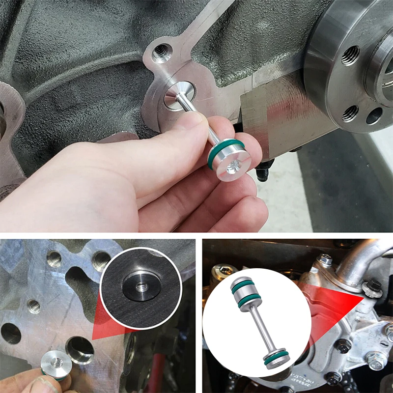 1PC Vehicle Engine Billet Aluminum Oil Diverter Barbell Compatible For LS1-2-3-6-7-9-LQ4- LQ9-4.8L-5.3L-6.0L-6.2L L92 LS4 L99