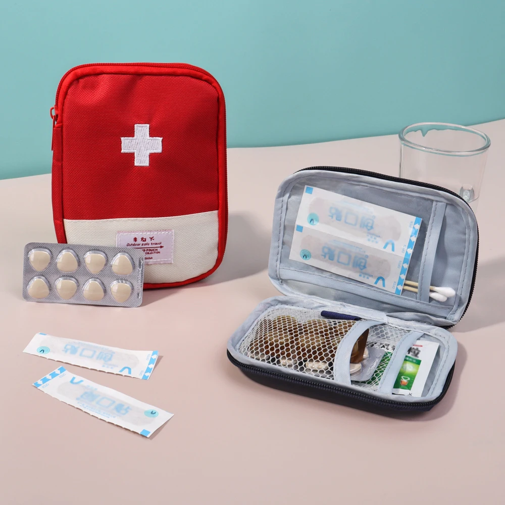 Mini trousse de premiers soins d'extérieur, trousse de voyage portable,  trousse d'urgence, petit séparateur de médicaments, sac de rangement,  accessoires médicaux - AliExpress