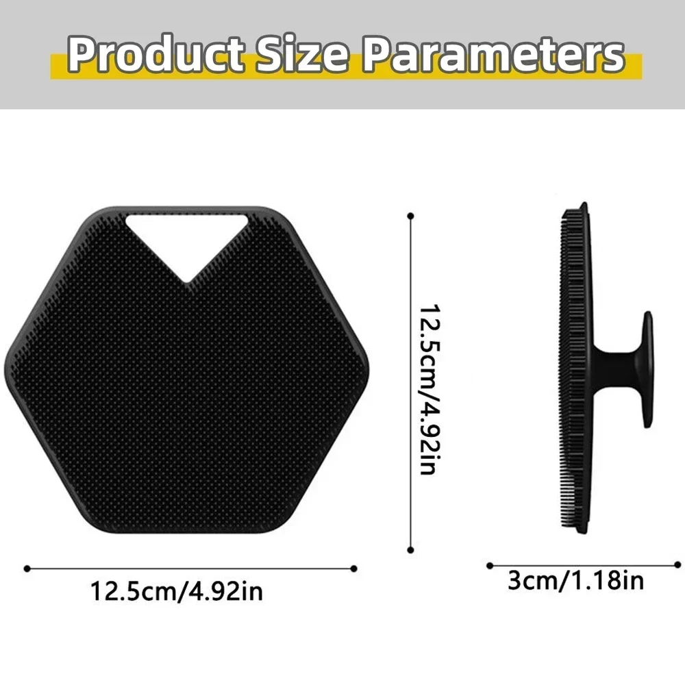 Soft Silicone Exfoliating Brush Cleanser Manual Body Cleansing Scrubber Shower Gentle Massage Bath Brush For Men and Women