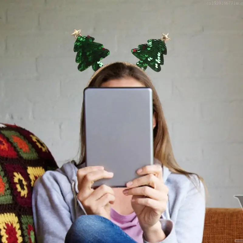 Christmas Tree Hairhoop Seasonal Festival Accessory Adult Kids Costume Headband R7UB hair accessories,hair headband