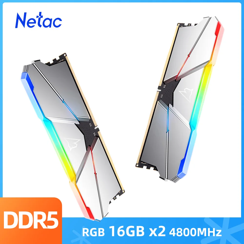 Netac Desktop Memory RAM DDR5 16GB 32gb Ram 4800MHz 1.1v 288pin DIMM for Motherboard Dual Channel |