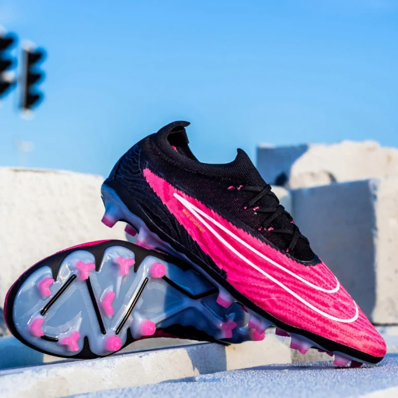 

Professional Outdoor Women Football Sneakers High Quality Soccer Shoes For Men Knit Breathable Society Cleats Men's Futsal Shoes