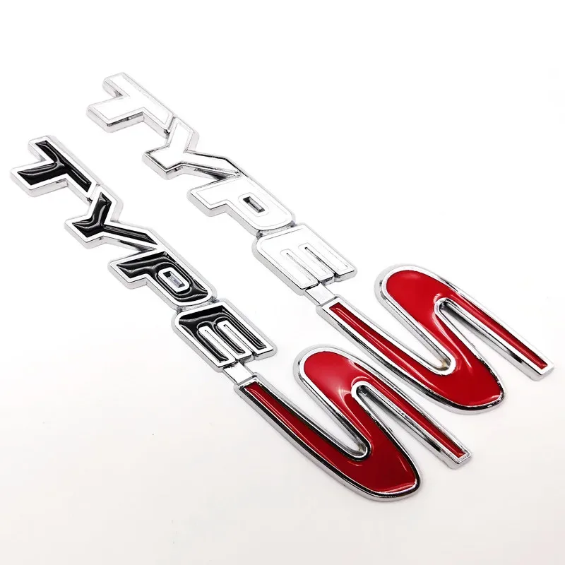 3D 금속 유형 S 로고 유형 R 엠블럼 문자 혼다 어코드 Civic FK2 FN2 EP3 유형 S R 스티커 액세서리 용 자동차 트렁크 배지