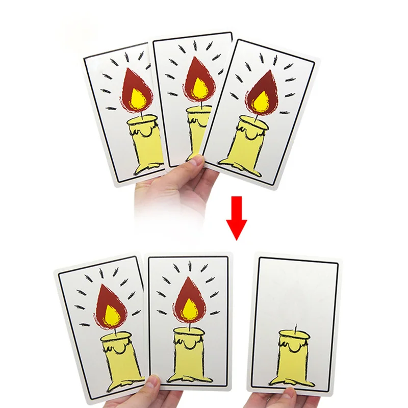 

Fun Relighting Candles Cards Magic Tricks Re-Living Flame Card Close Up Street Magic Props Illusion Mentalism Comedy Accessories