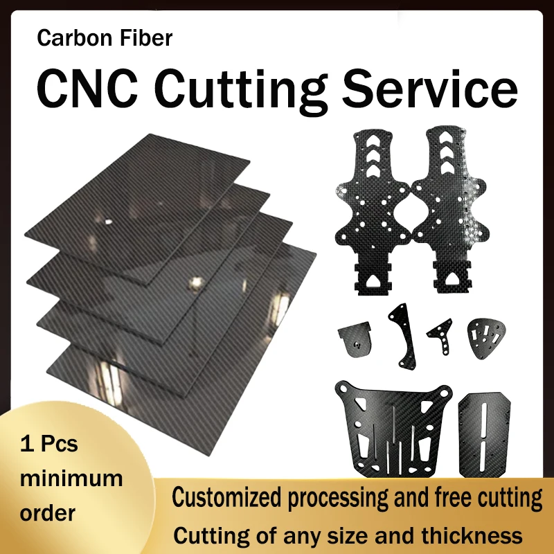 Customized Carbon Fiber CNC Cutting Plate Service DIY Carbon Fiber Sheet Plate CNC Machining fiber Custom