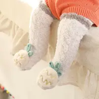 3D Baby Winter Fluffy Slipper Socks Cute Knee High Socks Infants Toddlers Stockings Boy Girls Fleece Warm Sock 2