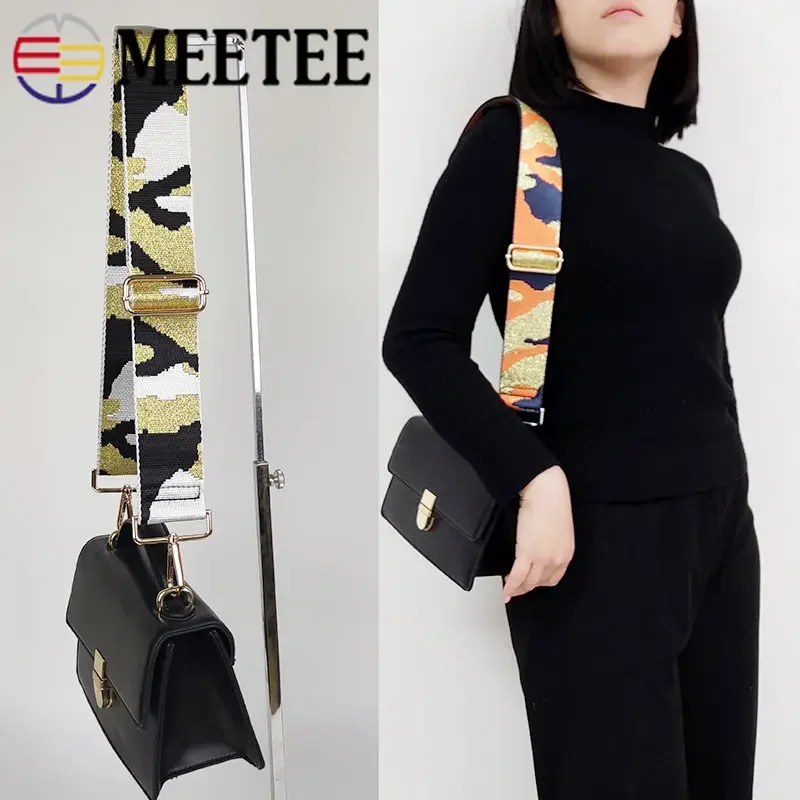 2Yards 38/50mm Nylon Polyester Jacquard Webbing Camouflage Tapes Backpack Strap Garment Ribbon Sewing Decoration Band Meetee
