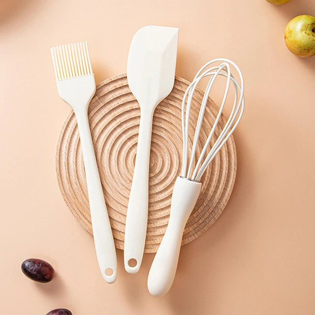 4Pcs/Set Kitchen Utensils Cooking Supplies Oil Brush Multi Purpose Cake  Spatula Baking Tools Silicone Whisk