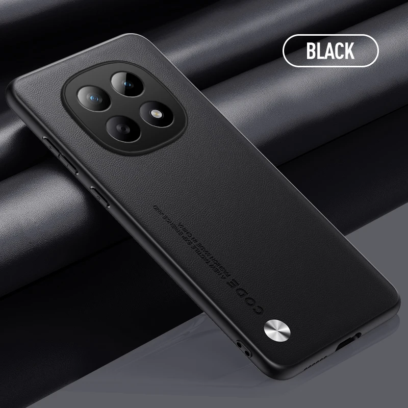 Elegant Leather TPU Shockproof Phone Case - Pure Color Cover