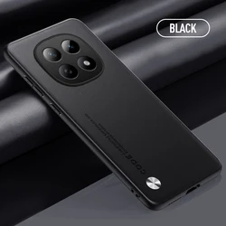 Elegant Leather TPU Shockproof Phone Case - Pure Color Cover for Redmi Note 15 Pro 4G (Black)
