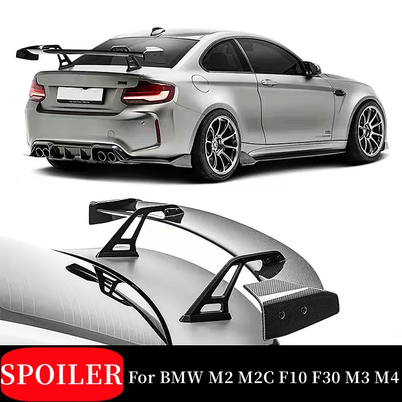 

For BMW M2 M2C F10 F30 F80 F82 G30 G80 G82 E60 E90 M3 M4 Car Carbon Fibe Rear Trunk Lid Boot Ducktail Spoiler Wings Accessories