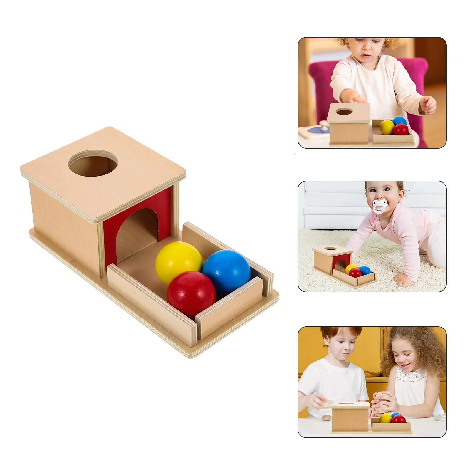 

11Toy Montessori Toys Wooden Box Wood Permanence Balls Drop Ball Kids Stacking Baby Object Sorting Drawer Eye Stacker Blocks