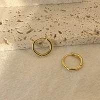 6-15mm Stainless Steel Earring Minimalist Classic Round Gold Color Earring for Women Men Tiny Huggie Hoop Rock  Jewelry Gift - Image 3