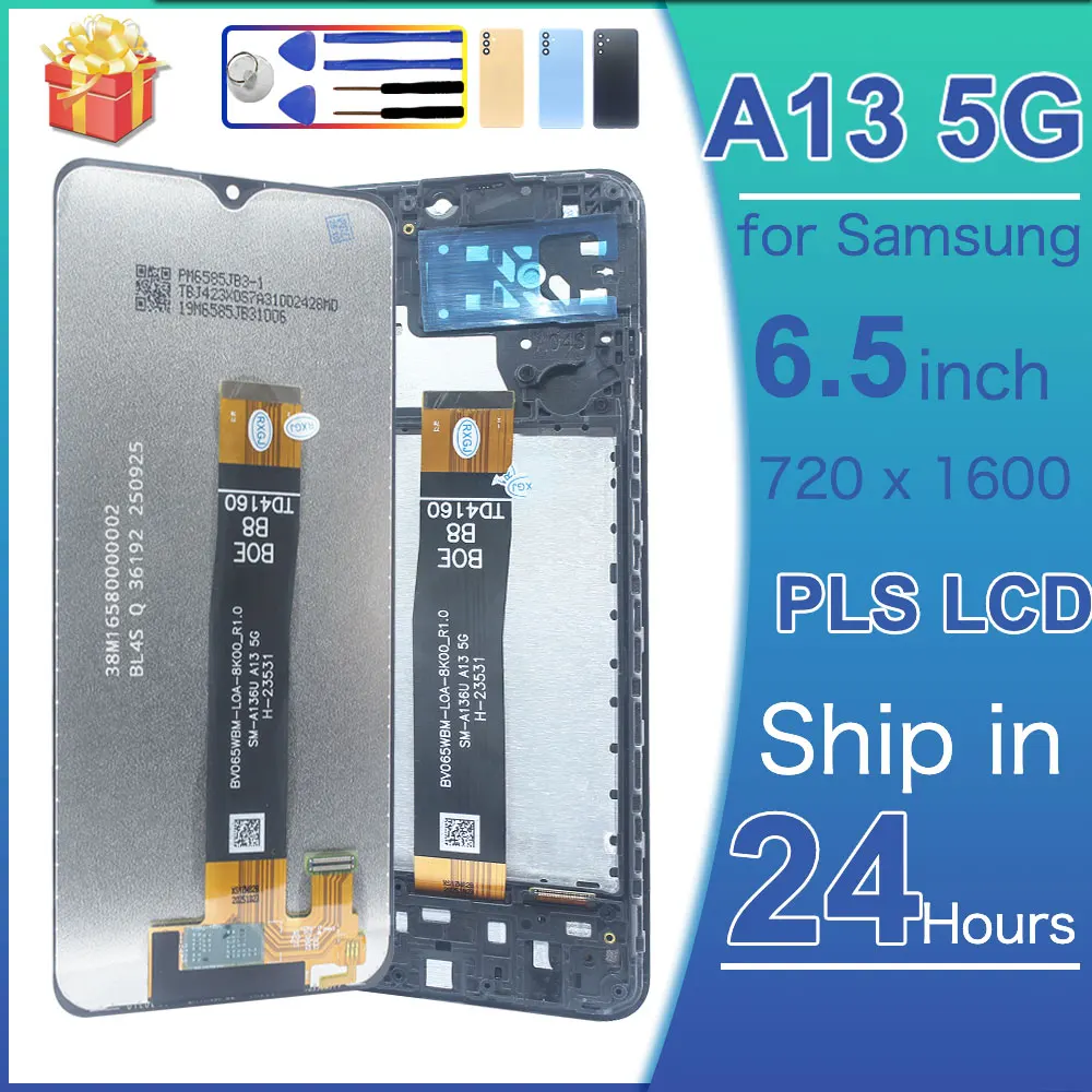 Display LCD per Samsung Galaxy A13 5G, Schermo Touch con Digitalizzatore per Sostituzione Schermo Telefono Samsung A13 5G A136 A136B A136U
