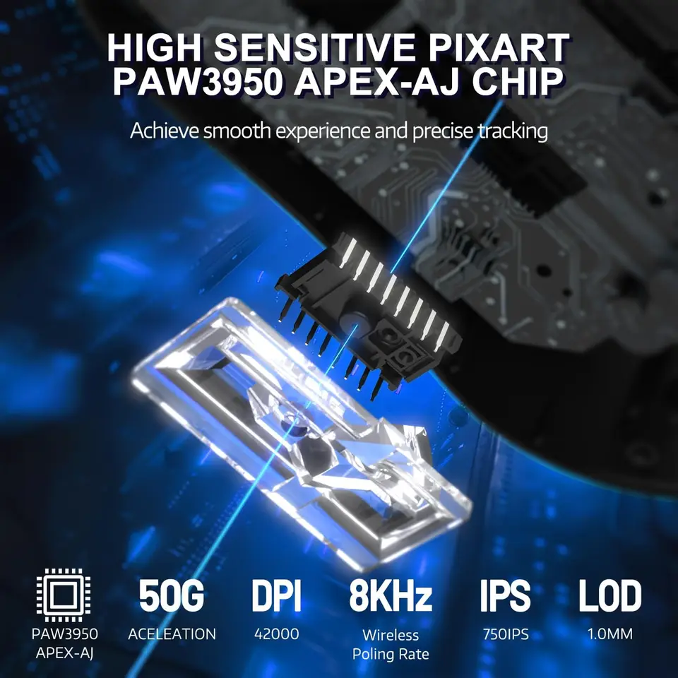 あっちゃん ATTACK SHARK * AJAZZ AJ159 APEX 56g 8K Wireless Gaming Mouse