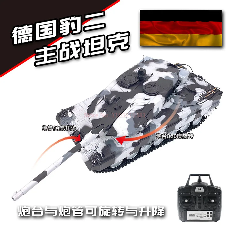 new 1:16 Rc Tank German Leopard 2a6 Heavy Remote Control Tank Simulation Leopard 3889 Model Smoke Large Combat Vehicle Toy Gifts 5