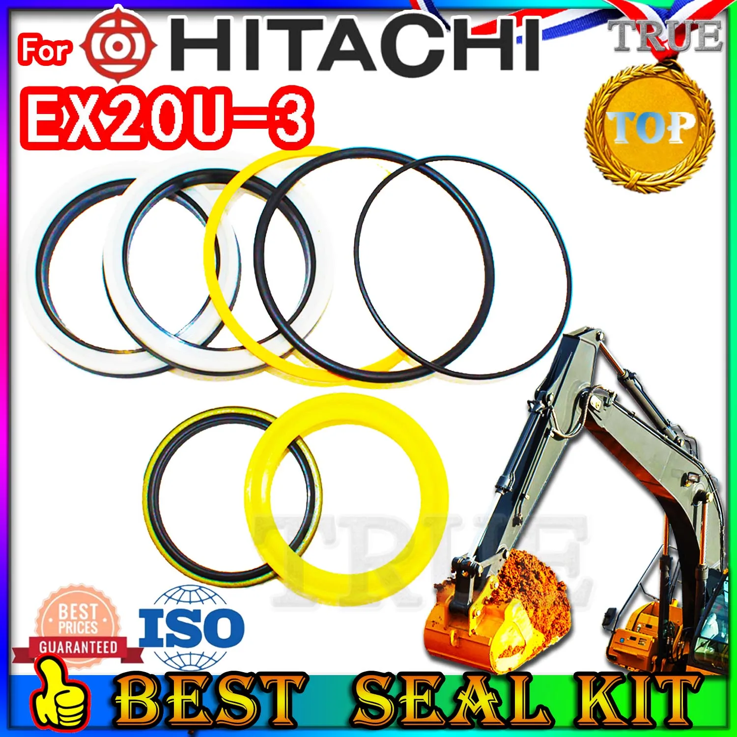 

For Hitachi EX20U-3 Oil Seal Repair Kit Boom Arm Bucket Excavator Hydraulic Cylinder Hit EX20U 3 adjuster POSITIONING Backhoe