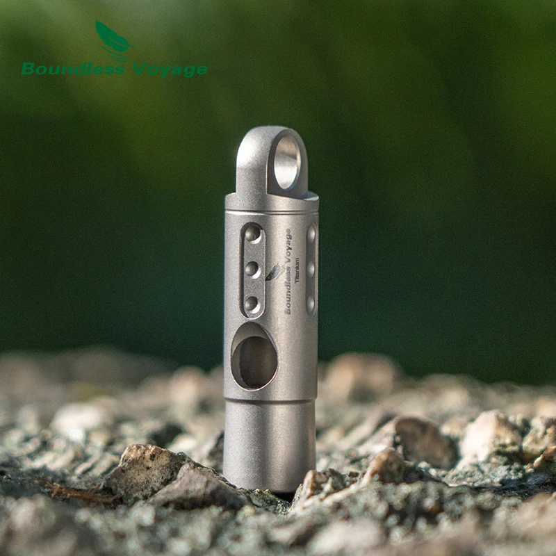 Boundless Voyage Titanium Whistle Emergency Survival Safety Outdoor Camping Hiking Coaches Training Sports Keychain Whistles 3