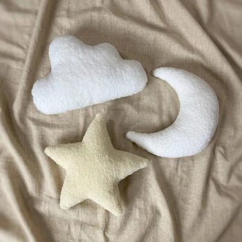 Accessori per la fotografia di neonati: tappetini per posizionare i neonati, cuscini morbidi in peluche (luce di luna, stella, nuvola), fondali e accessori da studio per neonati e neonate