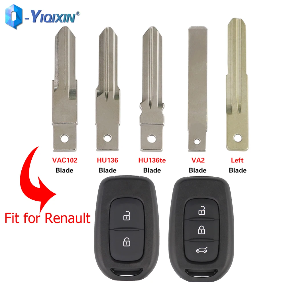 YIQIXIN 10X Remote Car Key Blade For Renault Megan Modus Clio Kangoo Trafic Logan Sandero Duster Alarm VAC102 VA2 HU136 HU136te