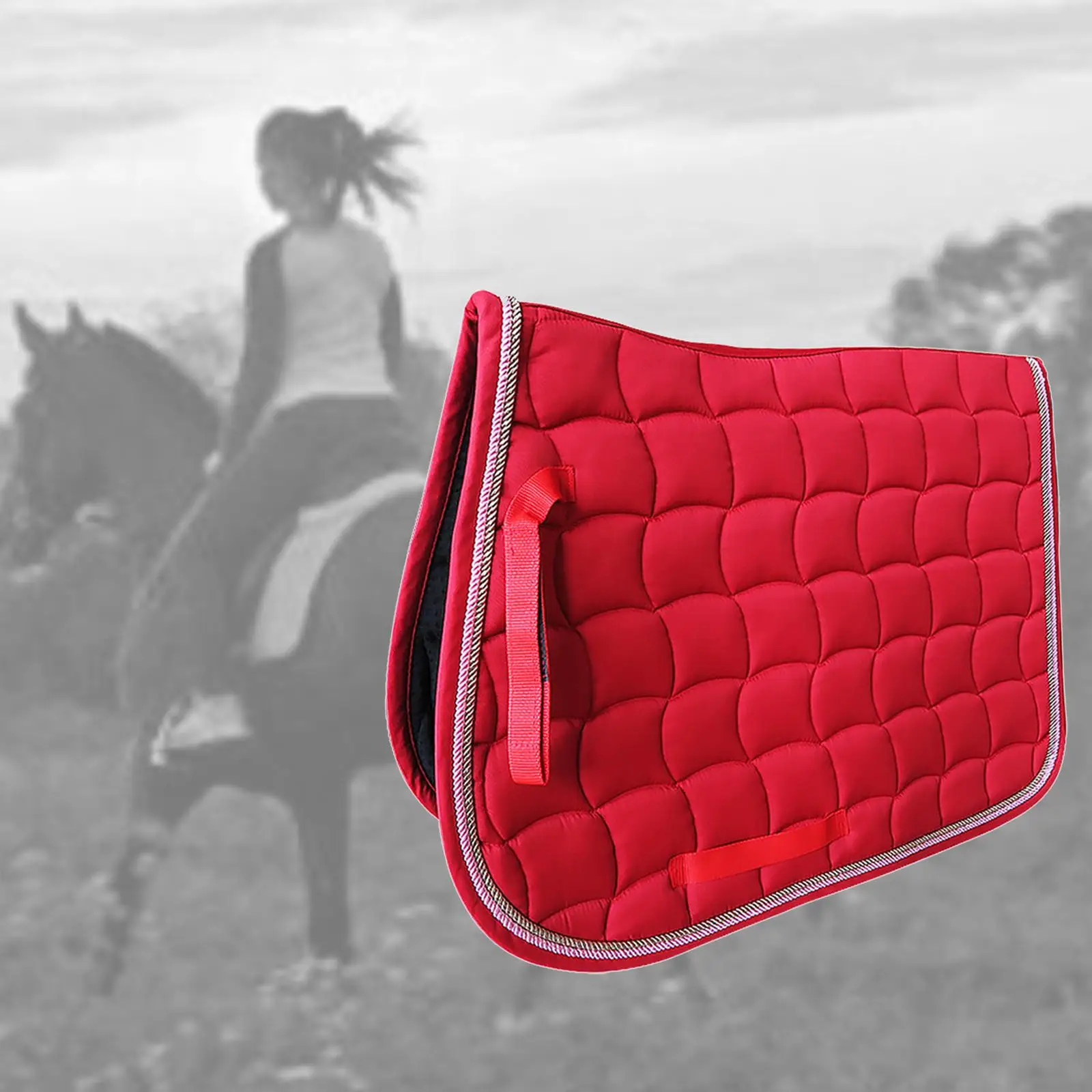 Horse Riding Saddle Pad Breathable Seat Cushion Anti-Slip Saddle Cushion Soft