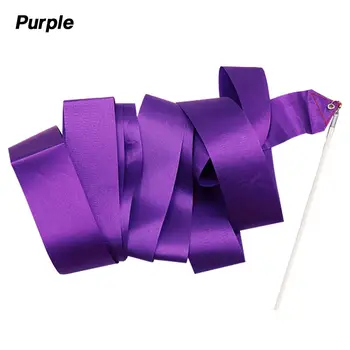 Arcobaleno Stick Twirling Rod Ballet Streamer Arte ritmica Allenamento Nastro da ballo Nastri da palestra colorati Nastro da ginnastica artistica
