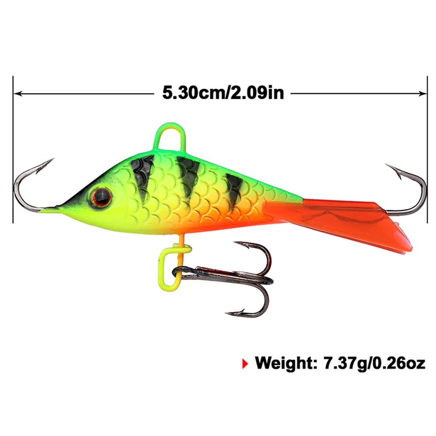 5pcs Winter Fishing Lures Set Ice Jig Vib Balancer 3d Metal Hard Baits Kit Artificial Wobblers For Pike Trolling Carp Swimbait 4