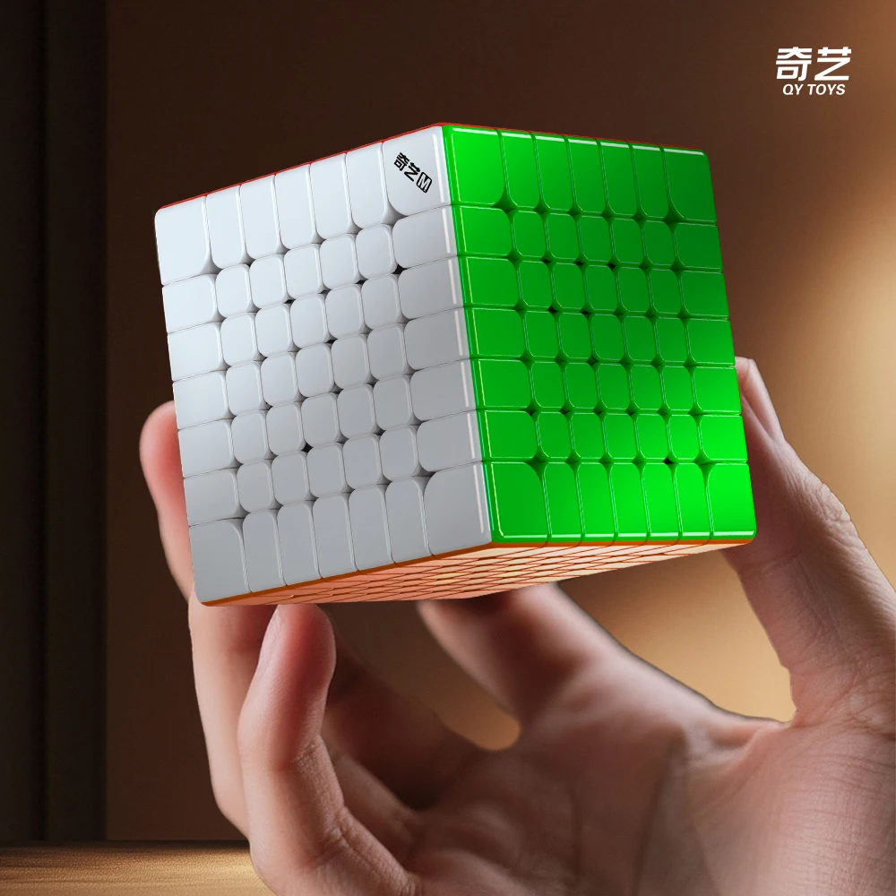 【Premium Quality】 Qiyi 7x7 Magnetic Cube Stickerless Professional Fidget Toys Qiyi Warrior 7x7 Cubo Magico Puzzle.