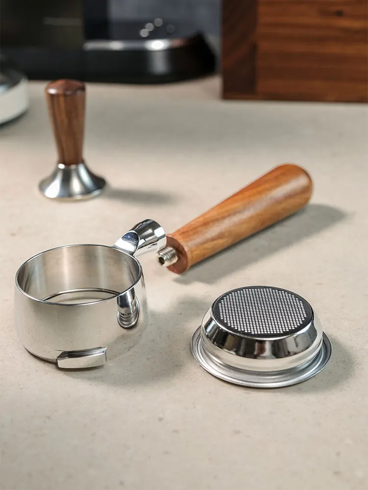 Gaggia Classic Bottomless Portafilter - 58mm Made In Italy - Includes 21g Basket - Chrome Finish For Espresso Machines