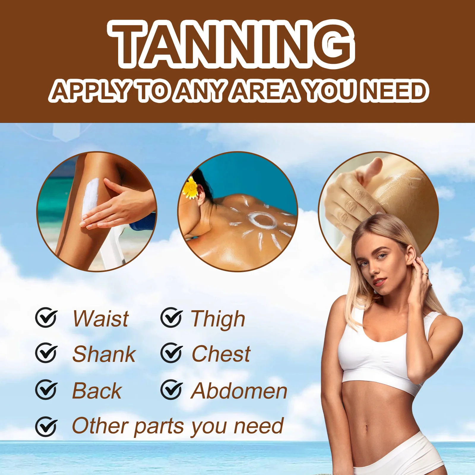 EELHOE Self Tanner Lotion Tanning Cream Sunbed Accelerator