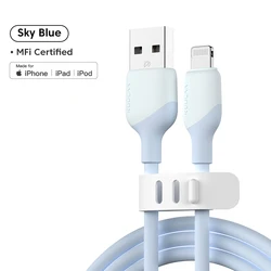 Premium KUULAA Fast Charging Lightning USB Cable - 2m (Blue)