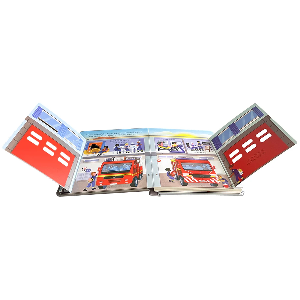 Usborne Peep Inside How A Fire Engine Works 3D Flap English Cardboard Book for Kids Baby Early Childhood Education Picture Book 5