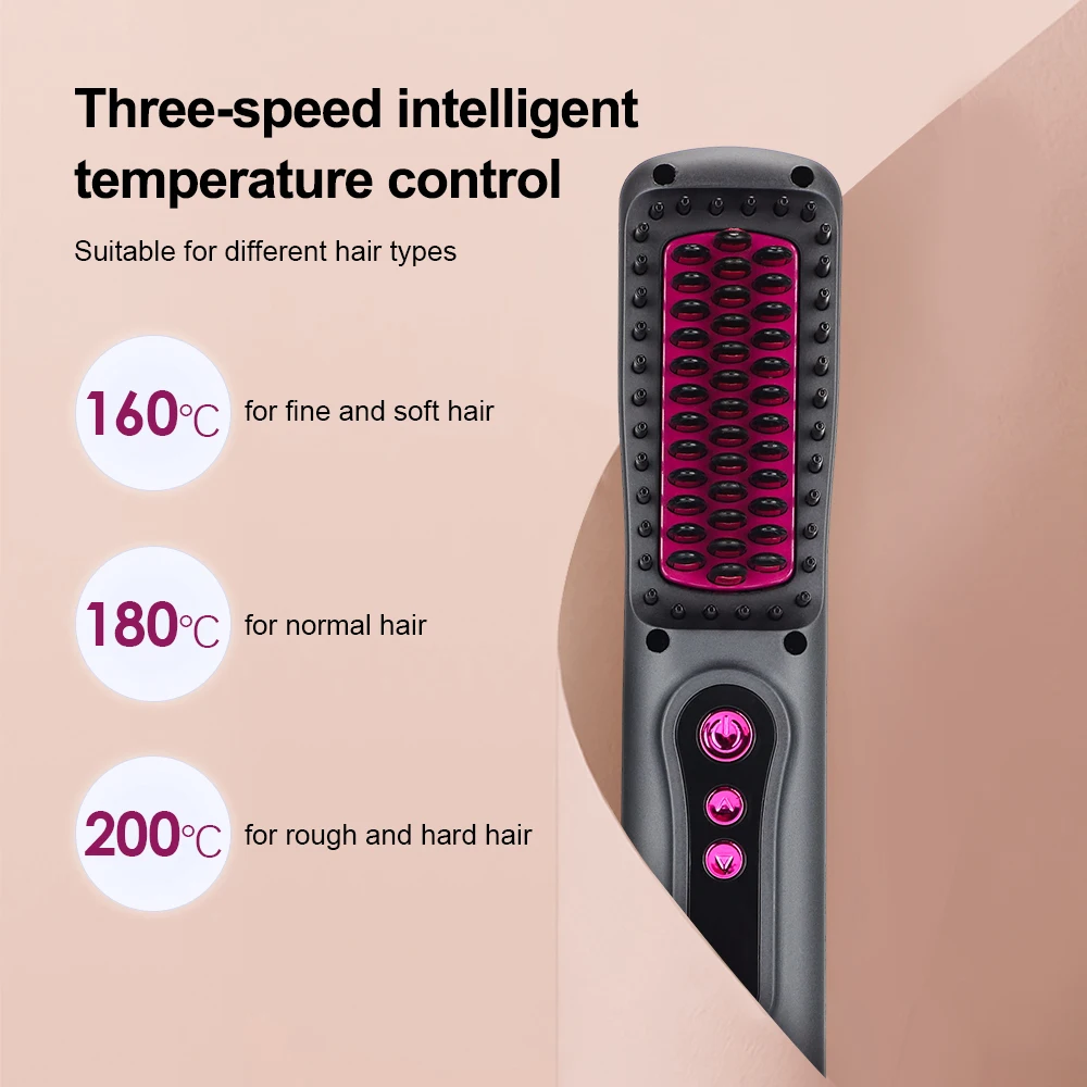 Heating Straightening Comb Hair Straightener Brush Men Quick Beard  Straightener Brush Beard Comb Styling Iron Smoothing Comb - AliExpress