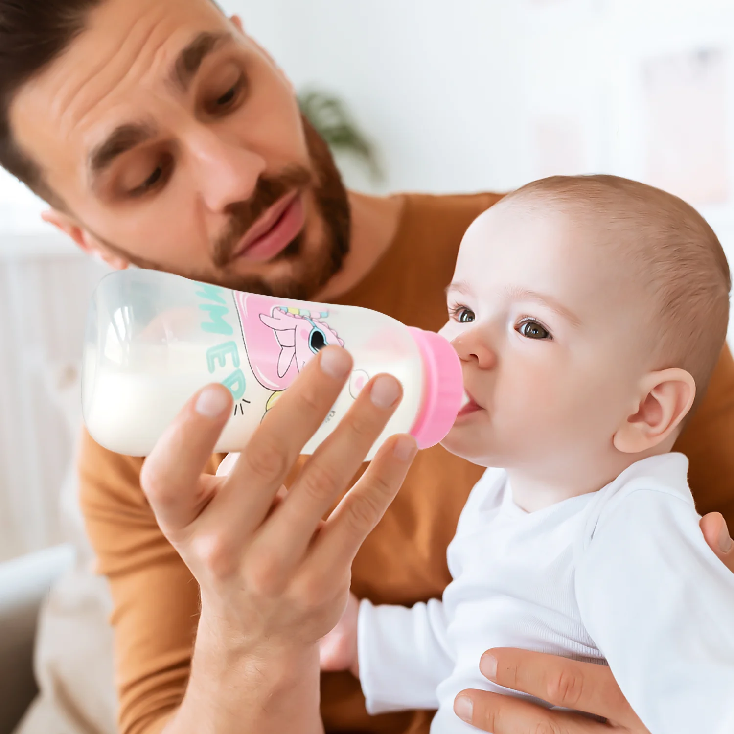 Newborn cartoon PP Feeding Bottle Wide Caliber Anti-flatulence Nursing Anti-Choke Baby Bottle Infant BPA Free milk bottle feeding bottle baby feeding utensils