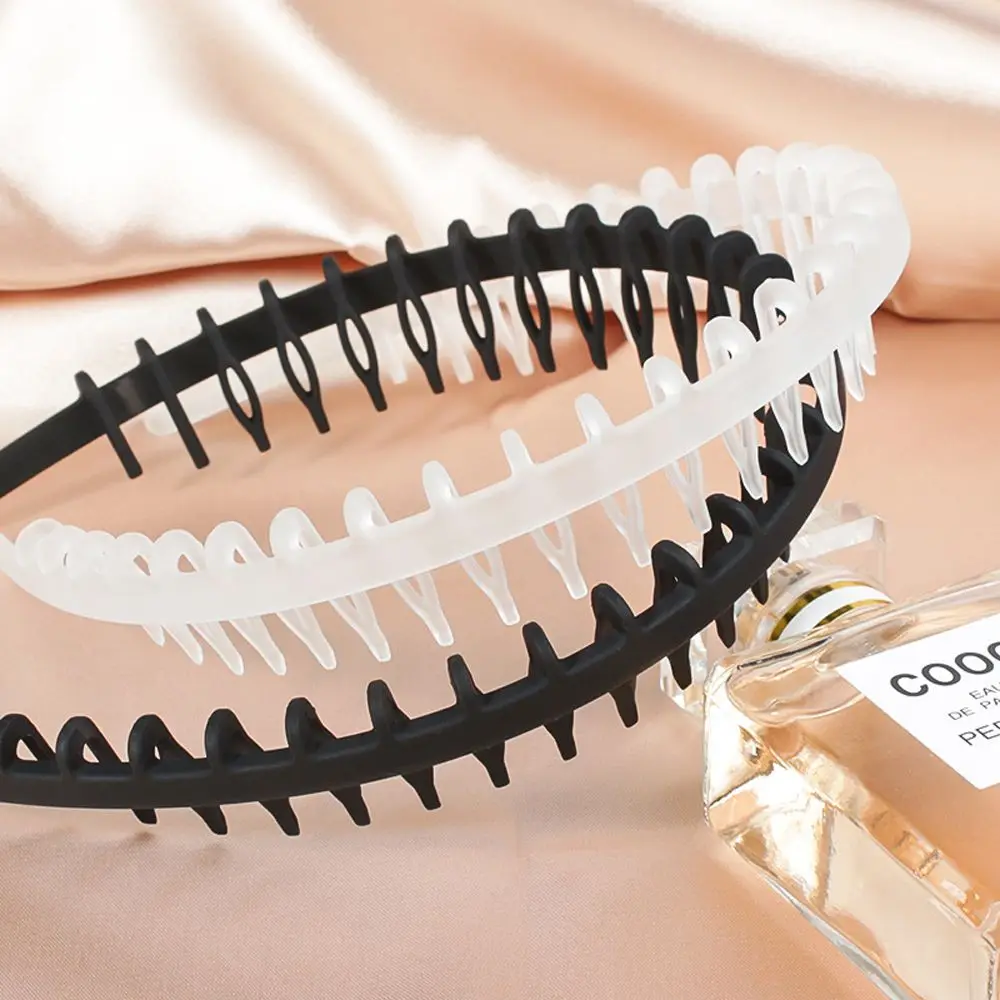 

Simple Cool Trendy Matter Hip Hop Wash Face Women Hair Hoop Teethed Hair Band Korean Style Headwear Washing Headdress