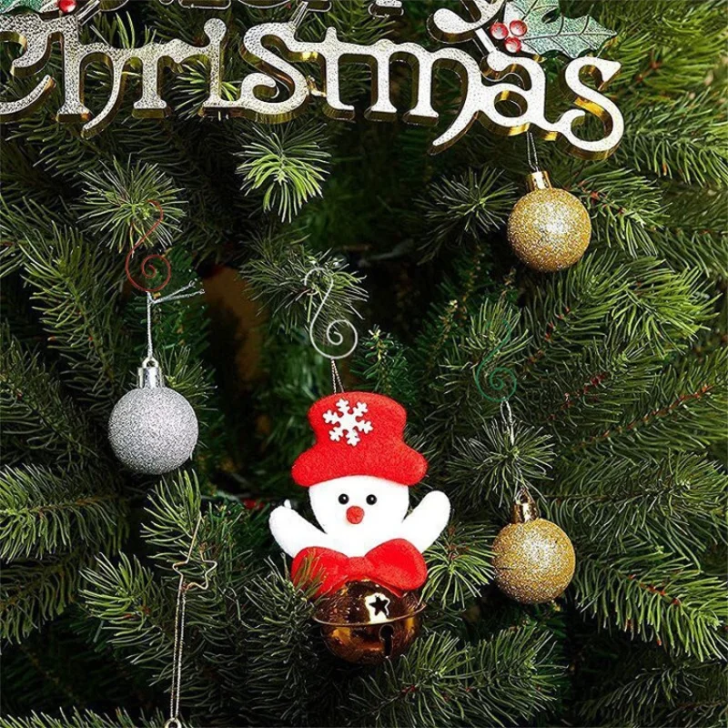 20pcs Christmas Ornaments Metal S-Shaped Hooks Holder Christmas Tree Ball Pendant Hanging Decorations for Home Navidad New Year