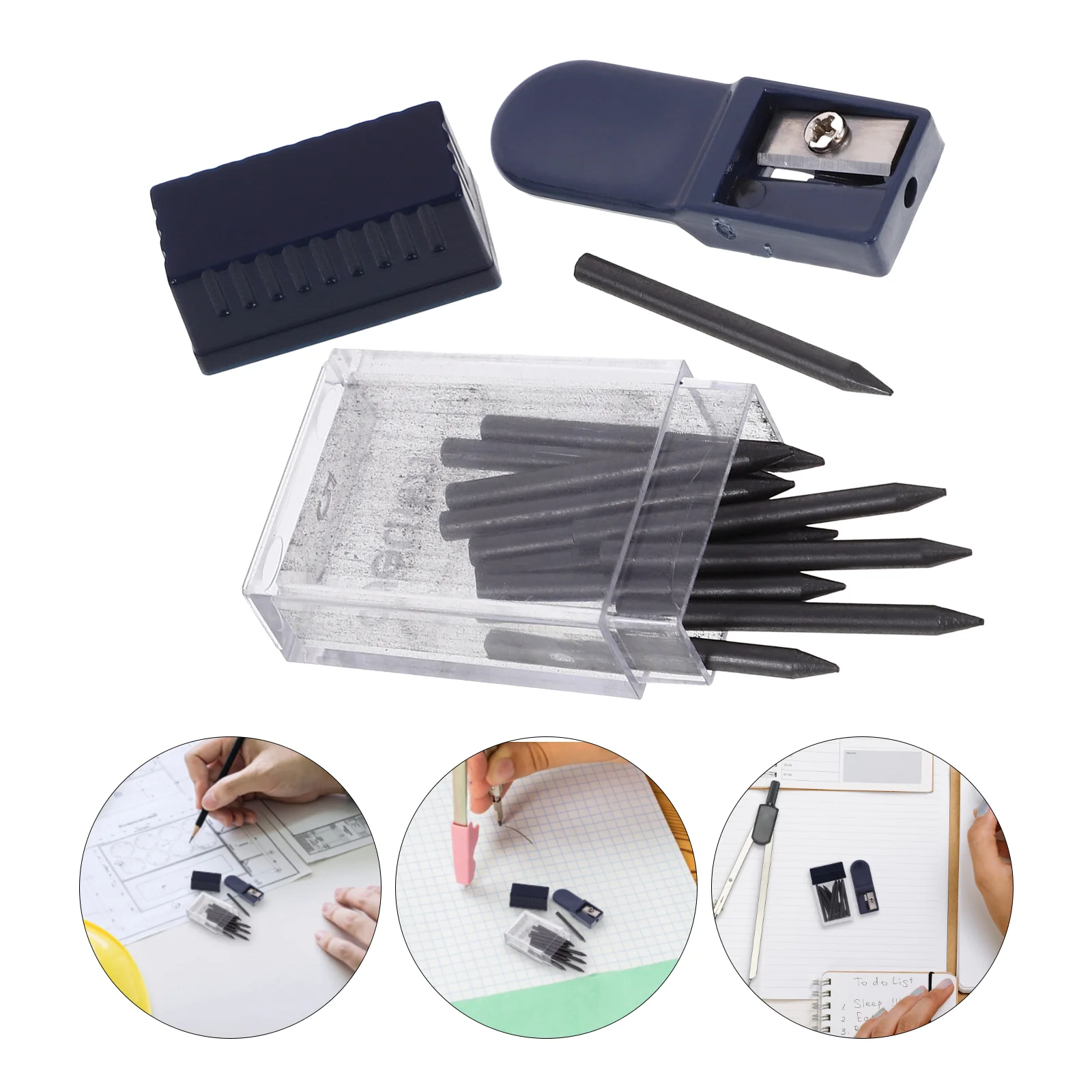 

Drawing Tool 2mm Compass Core Universal Carry Pencil Lead Stationery Sharpeners