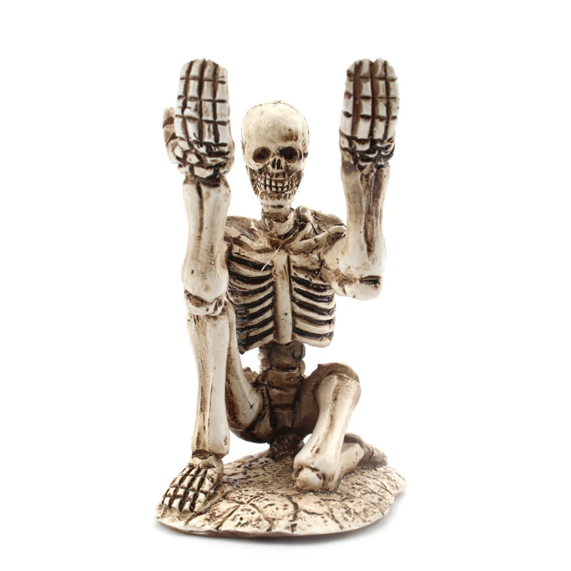 Spooky Skull Pen Holder Halloween Creative Desktop Decoration Skeleton Stationery Organizer Unique Toothbrush Razor Holder Gift