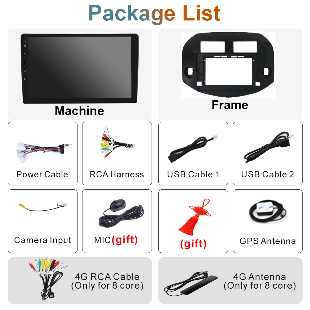 Car radio 2 Din Android Carplay for Toyota RAV4 RAV 4 2005-2013 multimedia stereo autoradio GPS navigation 10 inch HD screen 4G