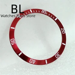 High - Quality Ceramic/Aluminium Flat Watch Bezel Insert Replacement (Red aluminium)