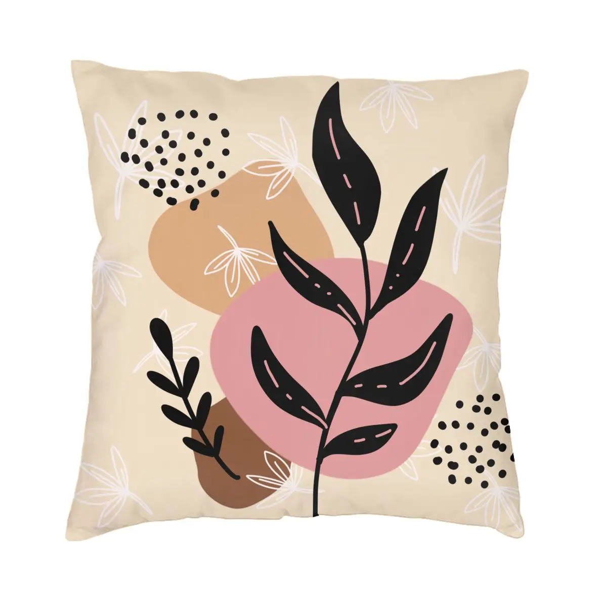 

Plants Leaf Pillowcase Printed Polyester Cushion Cover Gift Abstract Colorful Pillow Case Cover Home Square 40*40cm