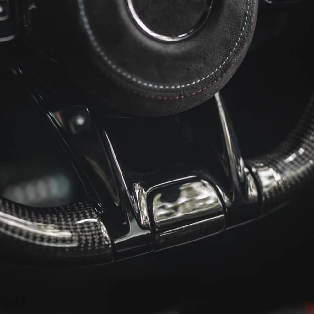 맞춤형 LED 탄소 섬유 스티어링 휠, 벤츠 메르세데스 AMG GTR GT C63 A45 C63 E63 A C E CL GL W205 W204 W213 W212