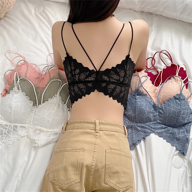 Floral Bralette Padded Push Up Lace Bras for Women Sexy Lingerie