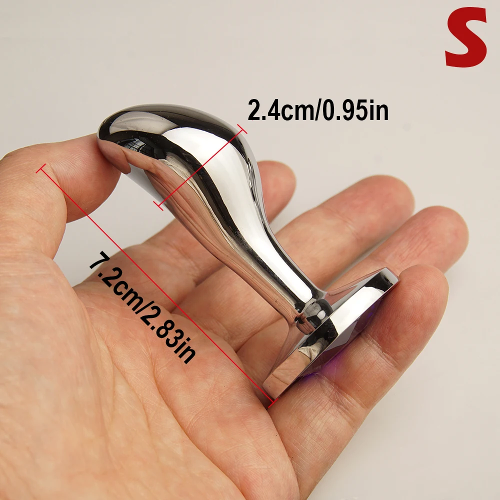 Metal Jeweled Anus Butt Plug,Thumb Shape Anal Sex Toys Trainer Training,Jewelry Design Analplug Buttplug
